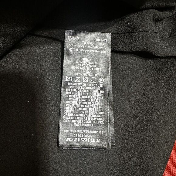 Ted Baker Redda Sahara Faux-Wrap Skirt Lined Zip Size 2 US 6 Holiday Christmas - Picture 12 of 16